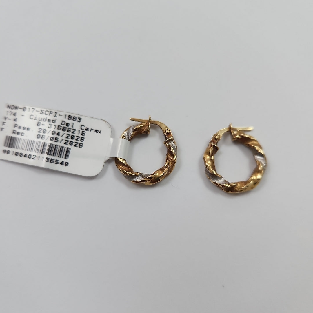 ARRACADAS PAR ORO 14 K 1.2 GRMS (SEMINUEVO)
