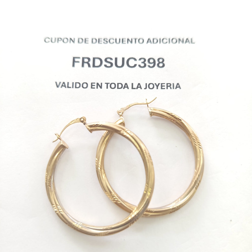 ARRACADAS PAR ORO 10 K 3.9 GRMS (SEMINUEVO)