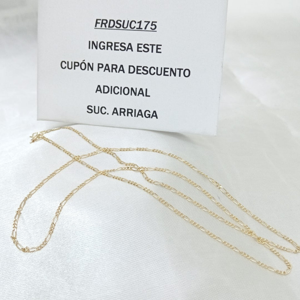 CADENAS TEJIDO 3X1 ORO 14K 55 CM 2.7 GR (NUEVO)