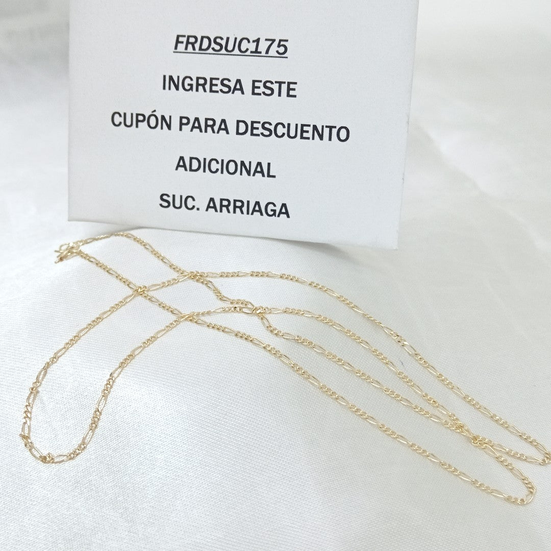 CADENAS TEJIDO 3X1 ORO 14K 55 CM 2.7 GR (NUEVO)