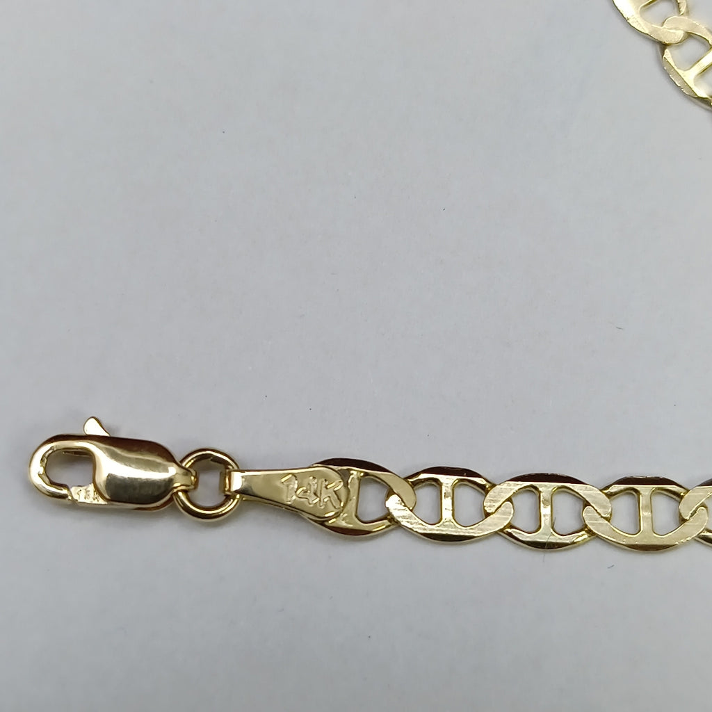 PULSERAS TEJIDO MARINERA ORO 14K 21 CM 3.4 GR (NUEVO)