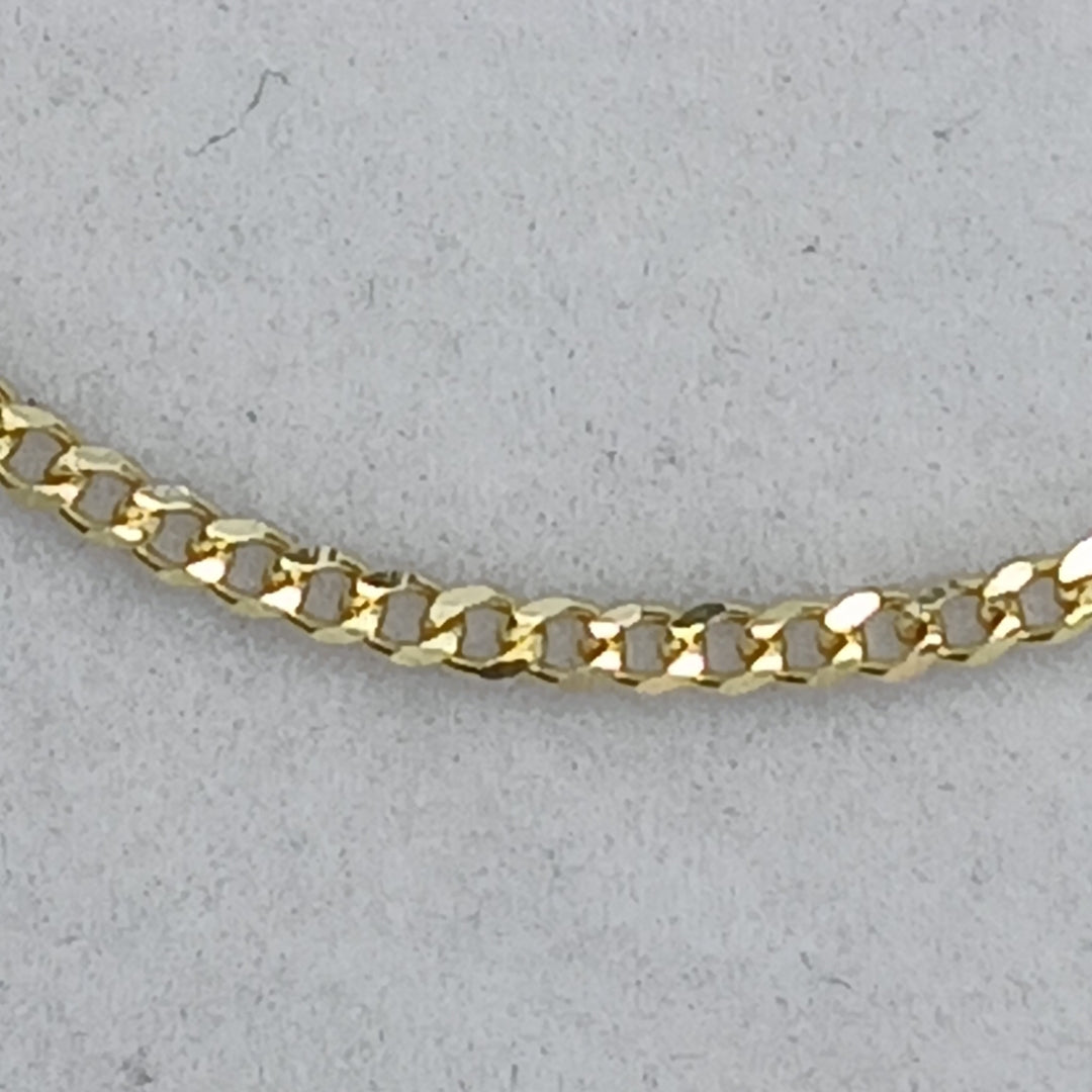 CADENAS TEJIDO BARBADA ORO 10K 55 CM 3.9 GR (NUEVO)