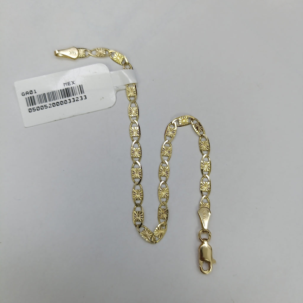 PULSERAS GUCHI ORO 14K 18 CM 2.9 GR (NUEVO)