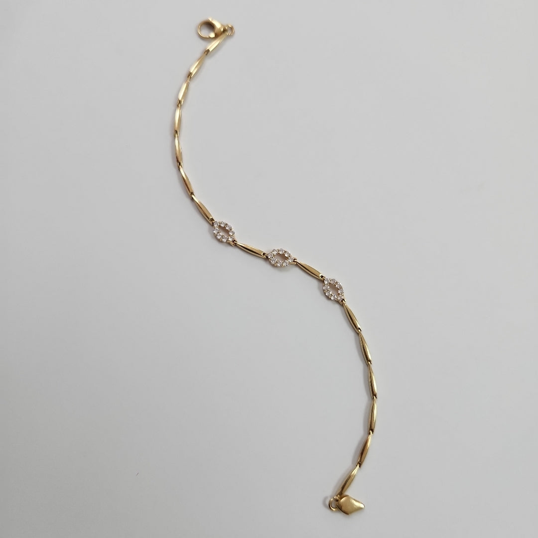 PULSERA RIGIDA ORO 14 K 4.8 GRMS (SEMINUEVO)