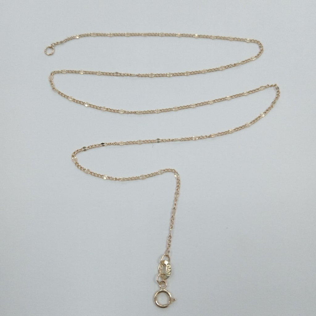 CADENAS TEJIDO FIGARO ORO 10K 40 A 45 CM 1.1 GR (NUEVO)