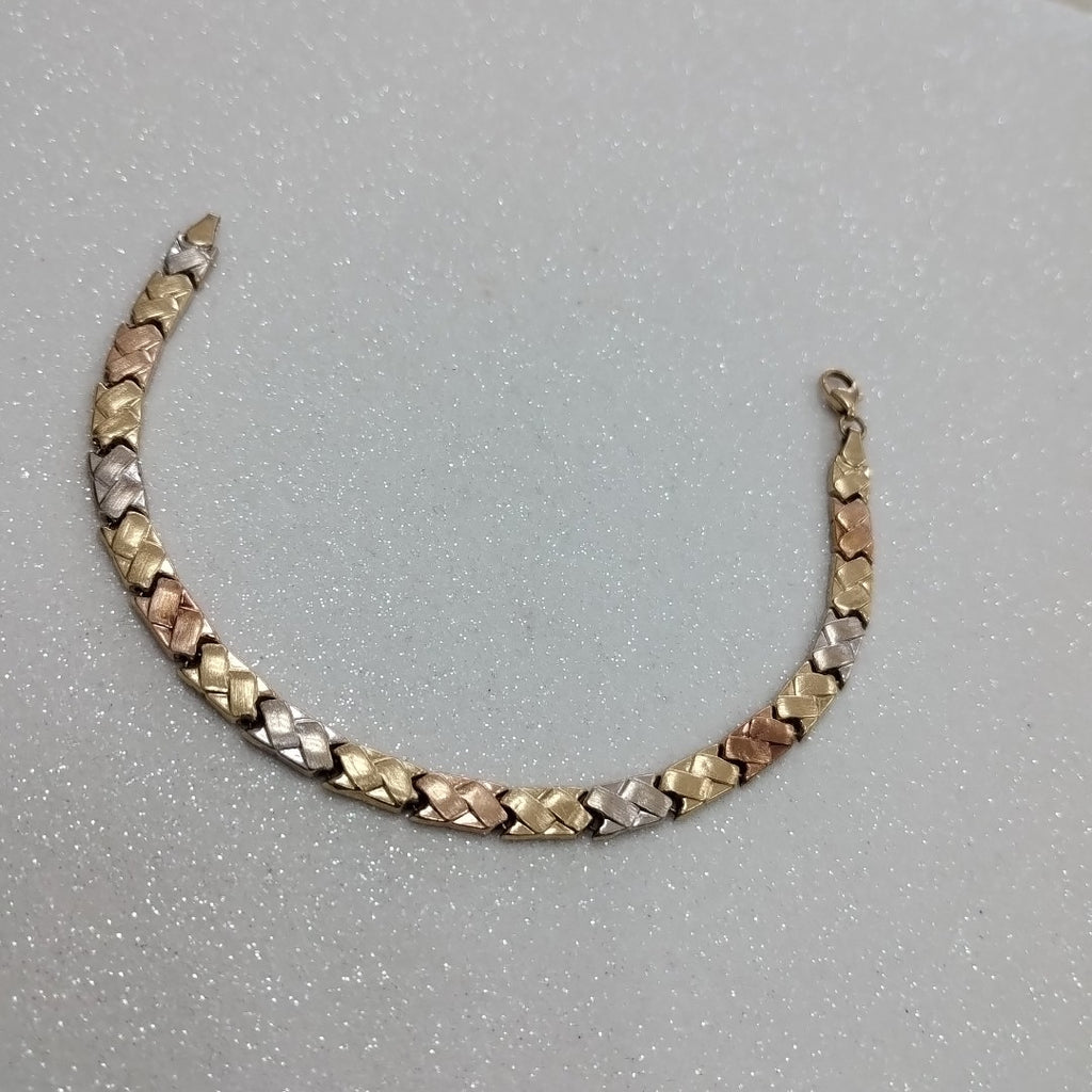 PULSERA ORO, ORO COMBINADO 14 K 4.6 GRMS (SEMINUEVO)