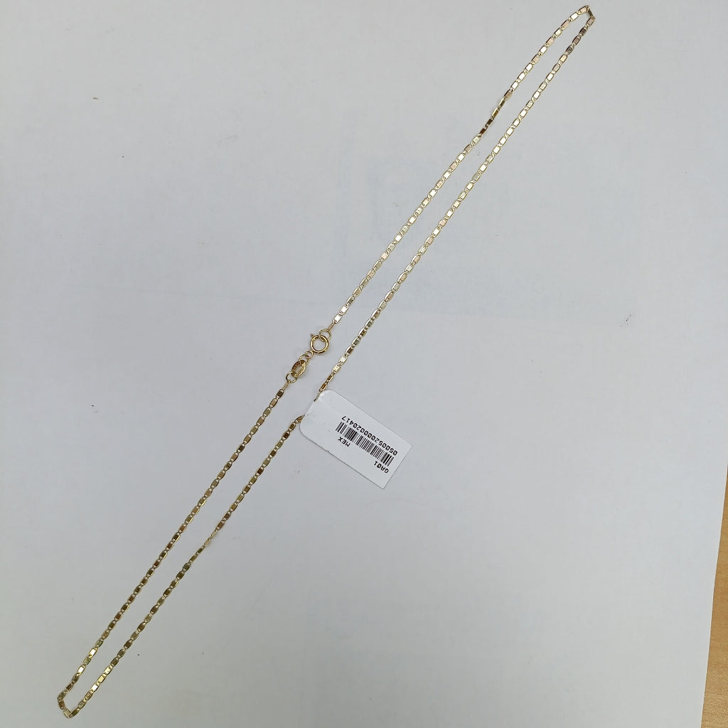 CADENAS TEJIDO ESPEJO ORO 10K 50 CM 1.6 GR (NUEVO)
