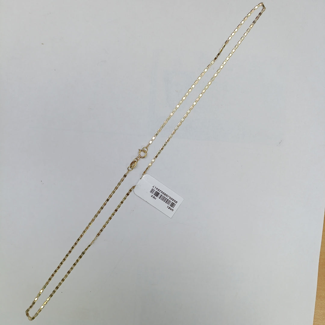 CADENAS TEJIDO ESPEJO ORO 10K 50 CM 1.6 GR (NUEVO)
