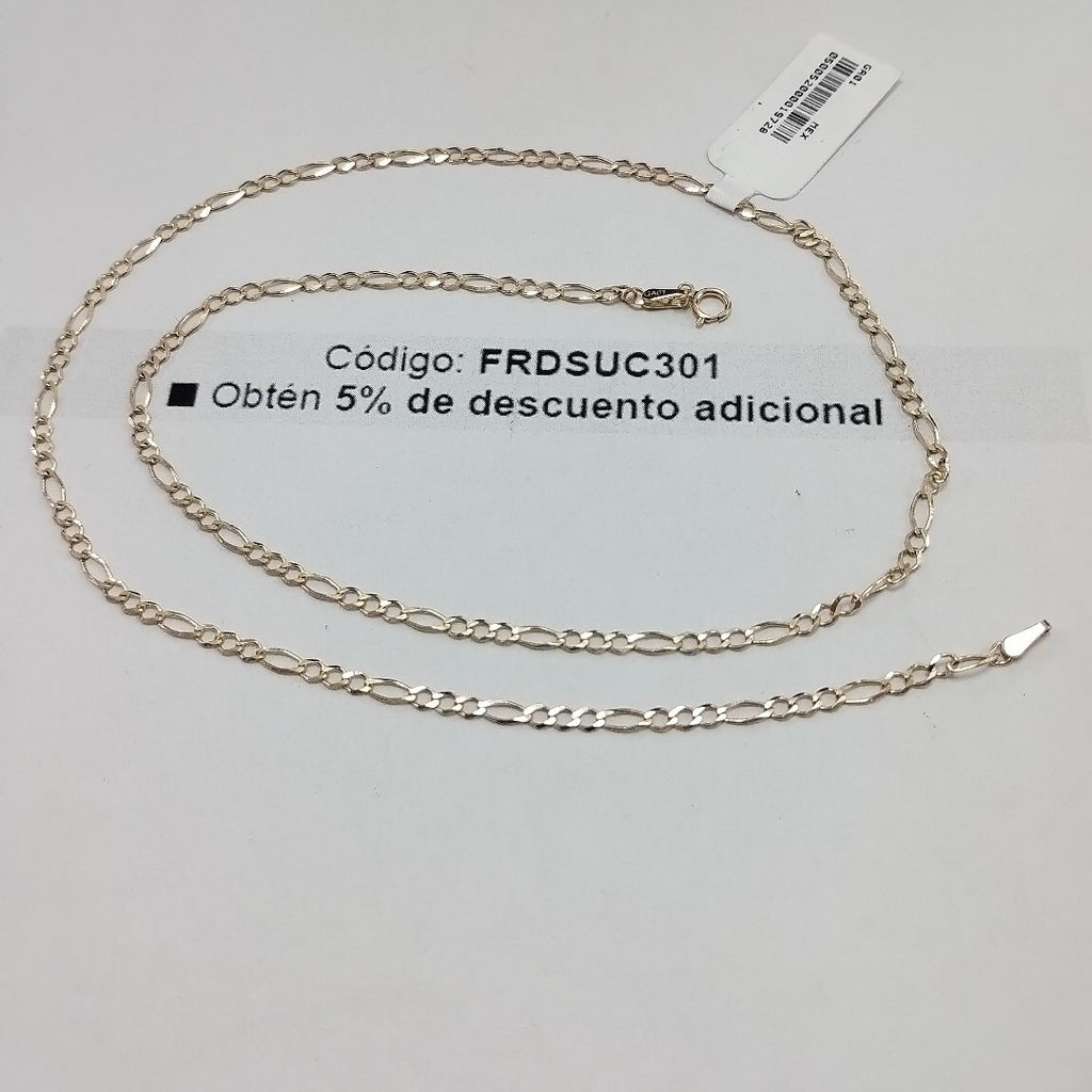 CADENAS TEJIDO 3X1 ORO 10K 55 CM 4.1 GR (NUEVO)