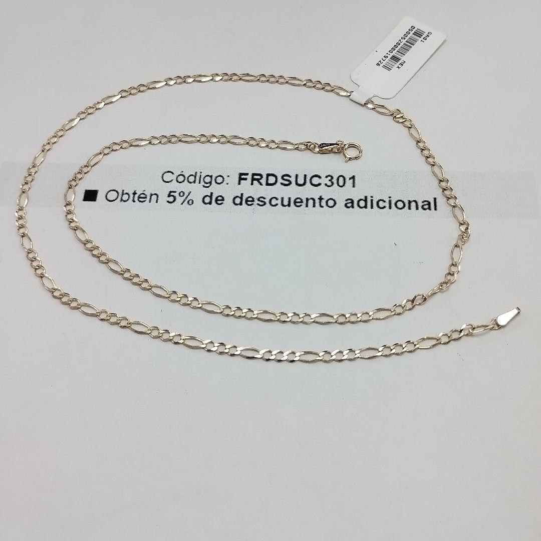 CADENAS TEJIDO 3X1 ORO 10K 55 CM 4.1 GR (NUEVO)