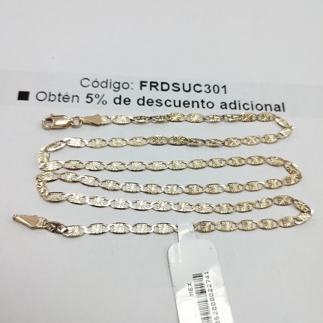 CADENAS TEJIDO GUCHI ORO 14K 55 CM 7.1 GR (NUEVO)