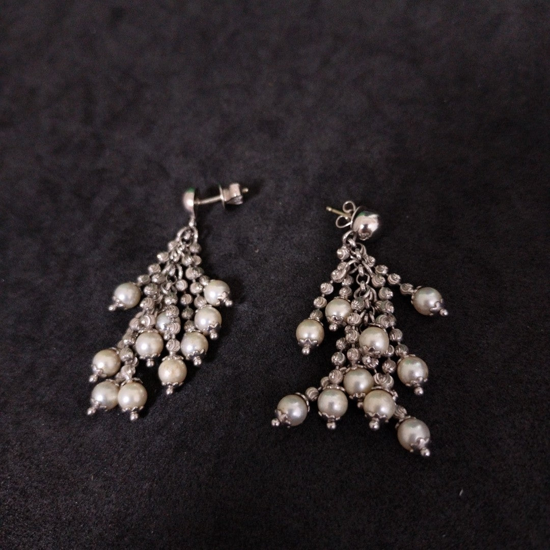 ARETES PAR ORO BLANCO 14 K 11 GRMS (SEMINUEVO)