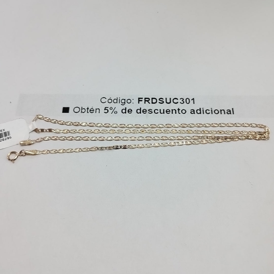 CADENAS TEJIDO GUCHI ORO 10K 55 CM 2.6 GR (NUEVO)