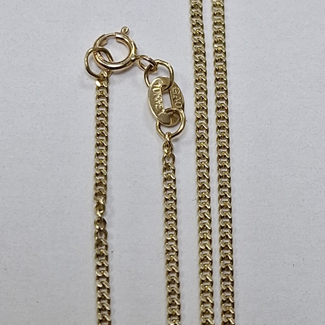 CADENAS TEJIDO BARBADA ORO 10K 50 CM 2.6 GR (NUEVO)