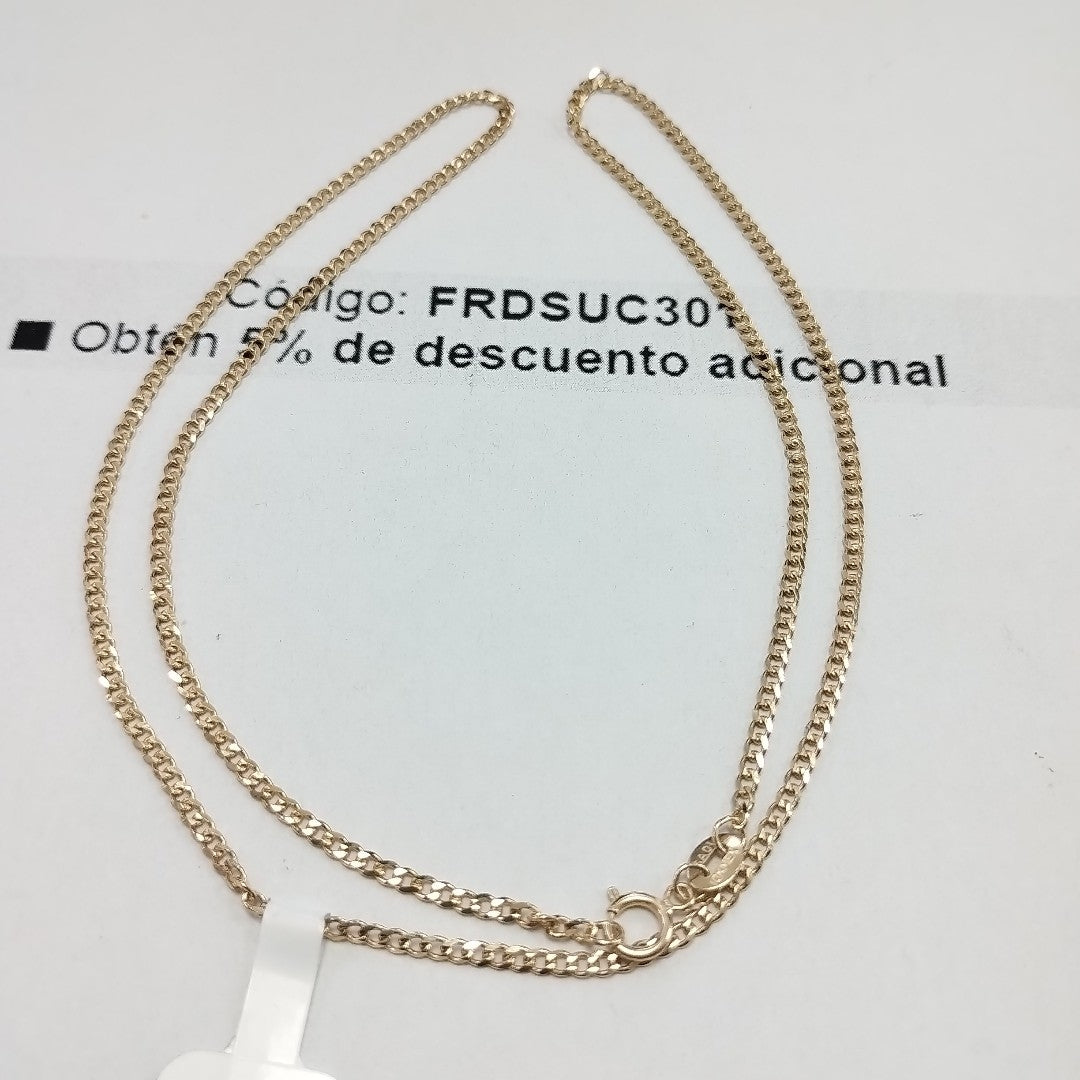 CADENAS TEJIDO BARBADA ORO 10K 50 CM 3.5 GR (NUEVO)