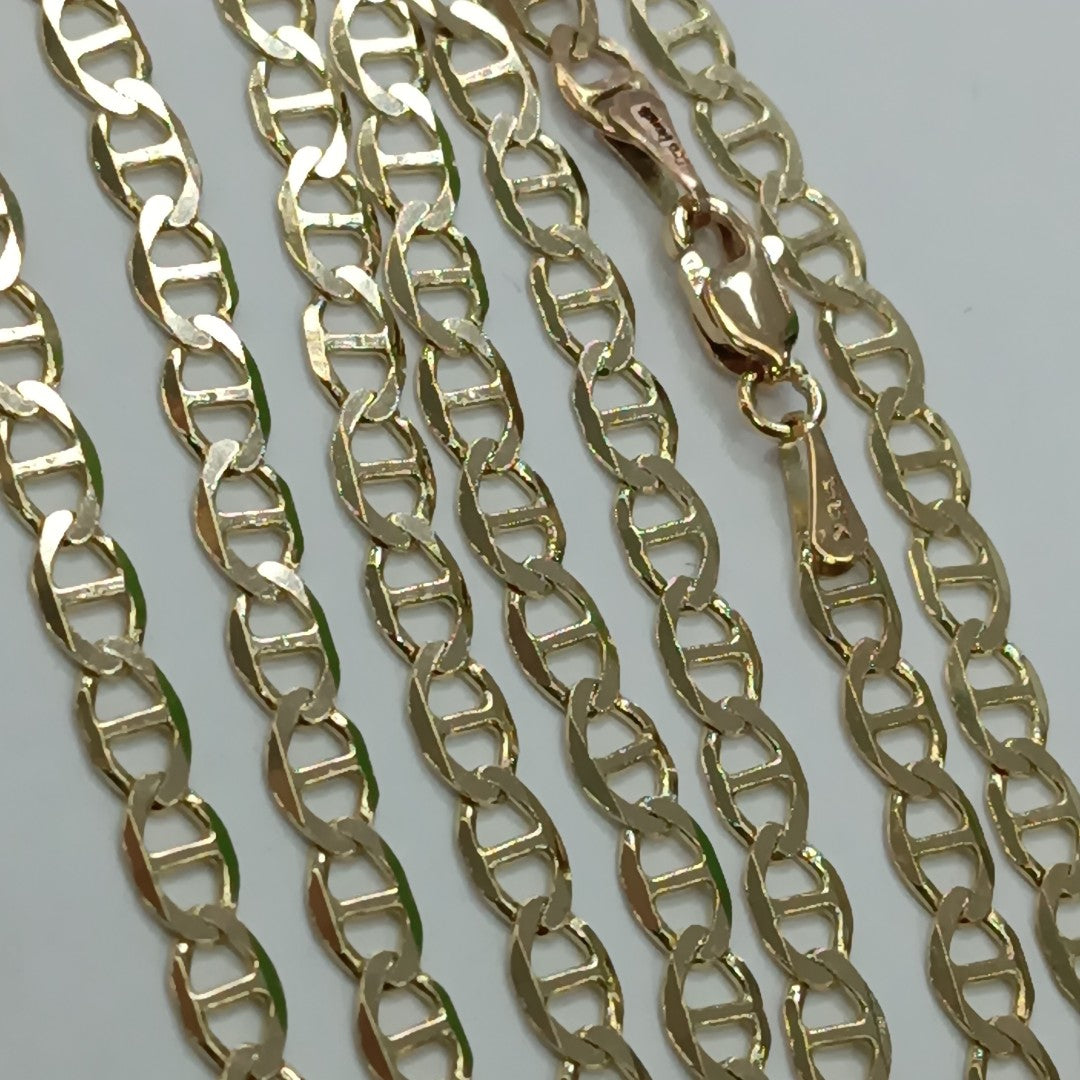 CADENAS TEJIDO MARINERA ORO 14K 60 CM 8.8 GR (NUEVO)