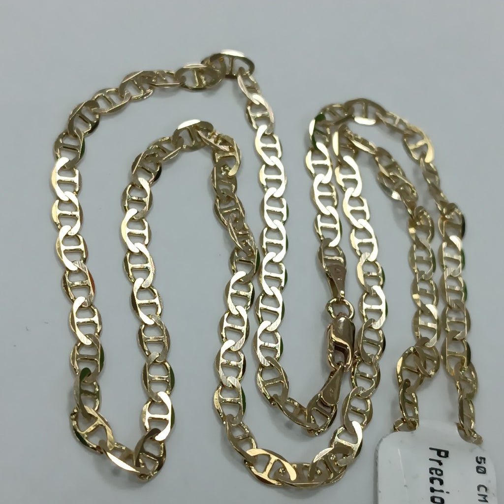 CADENAS TEJIDO MARINERA ORO 14K 50 CM 7.8 GR (NUEVO)