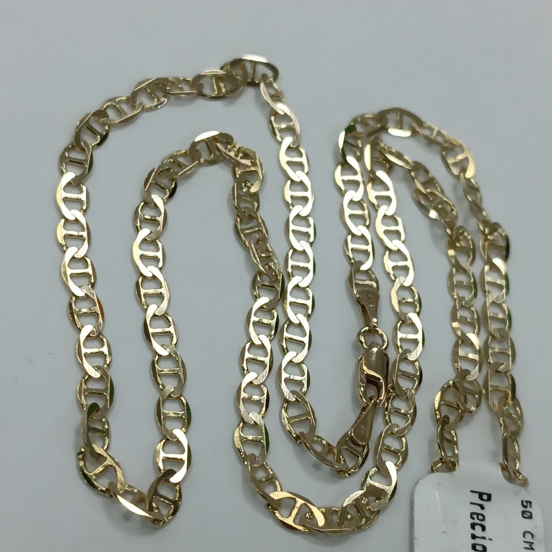 CADENAS TEJIDO MARINERA ORO 14K 50 CM 7.8 GR (NUEVO)