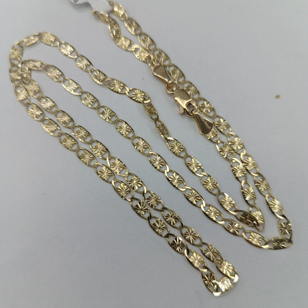 CADENAS TEJIDO GUCHI ORO 14K 55 CM 7.1 GR (NUEVO)