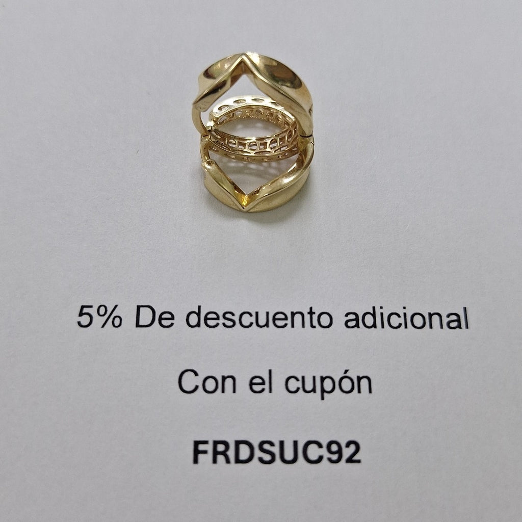 ARETES PAR ORO 14 K 2,70 GRMS (SEMINUEVO)