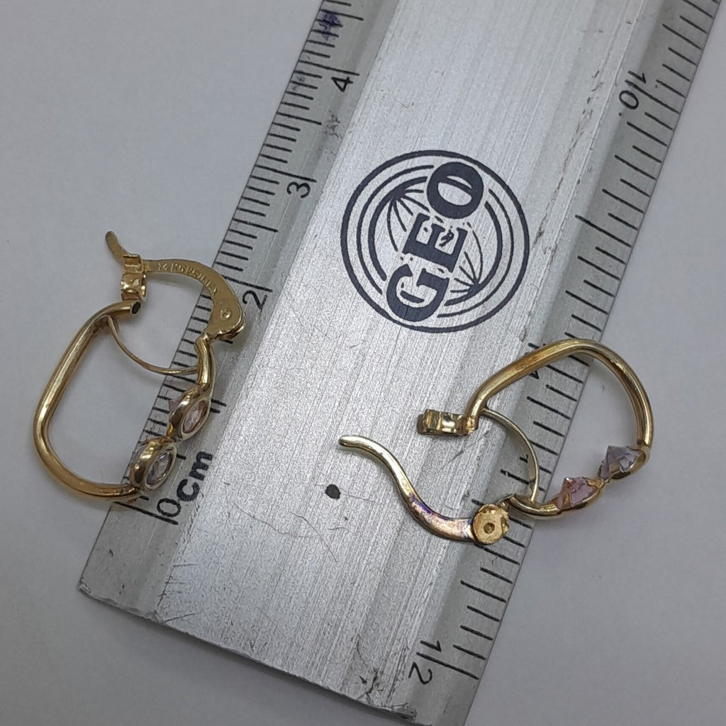 ARETES PAR ORO 14 K 1.9 GRMS (SEMINUEVO)
