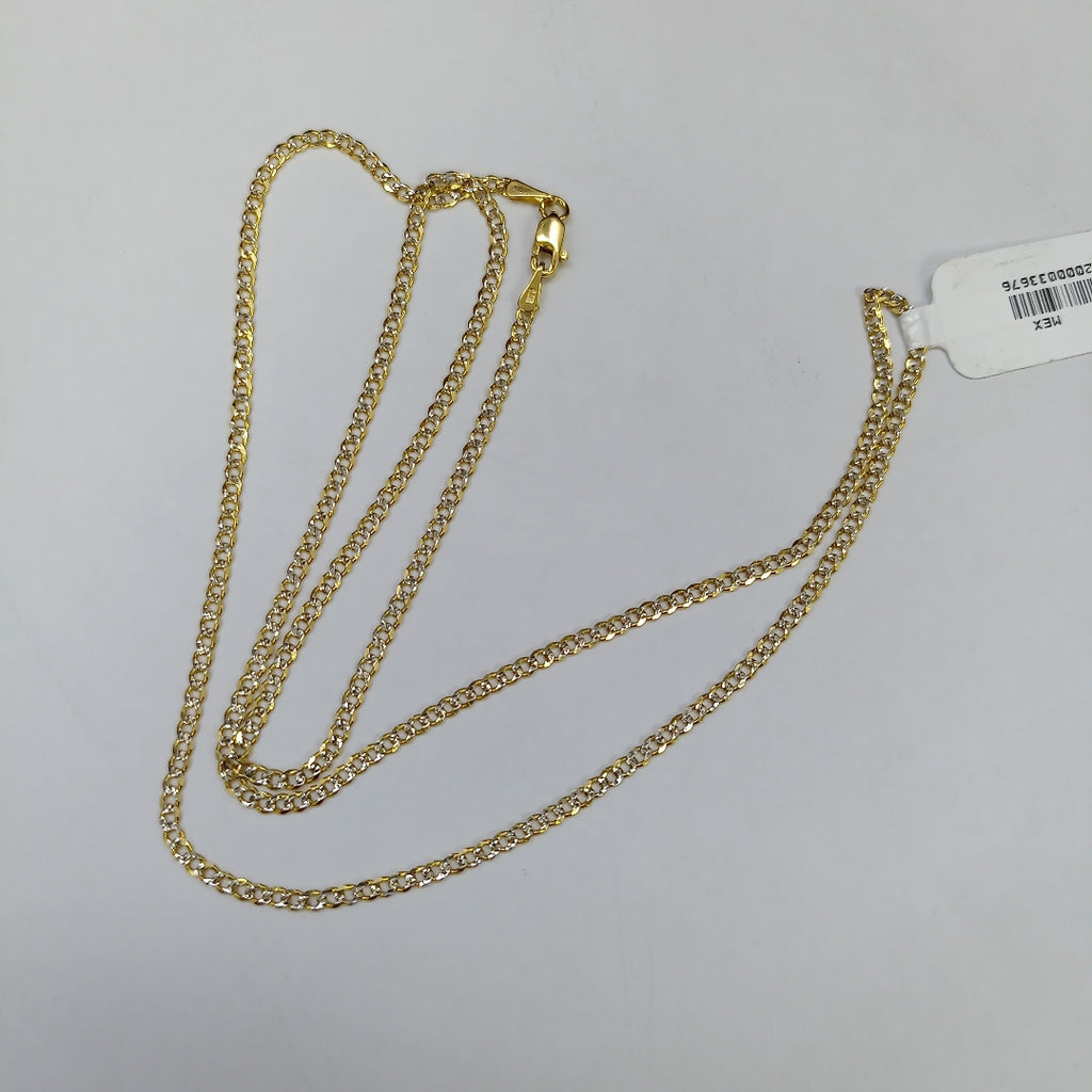 CADENAS BARBADA DIAMANTADA ORO 14K 60 CM 6.1 GR (NUEVO)