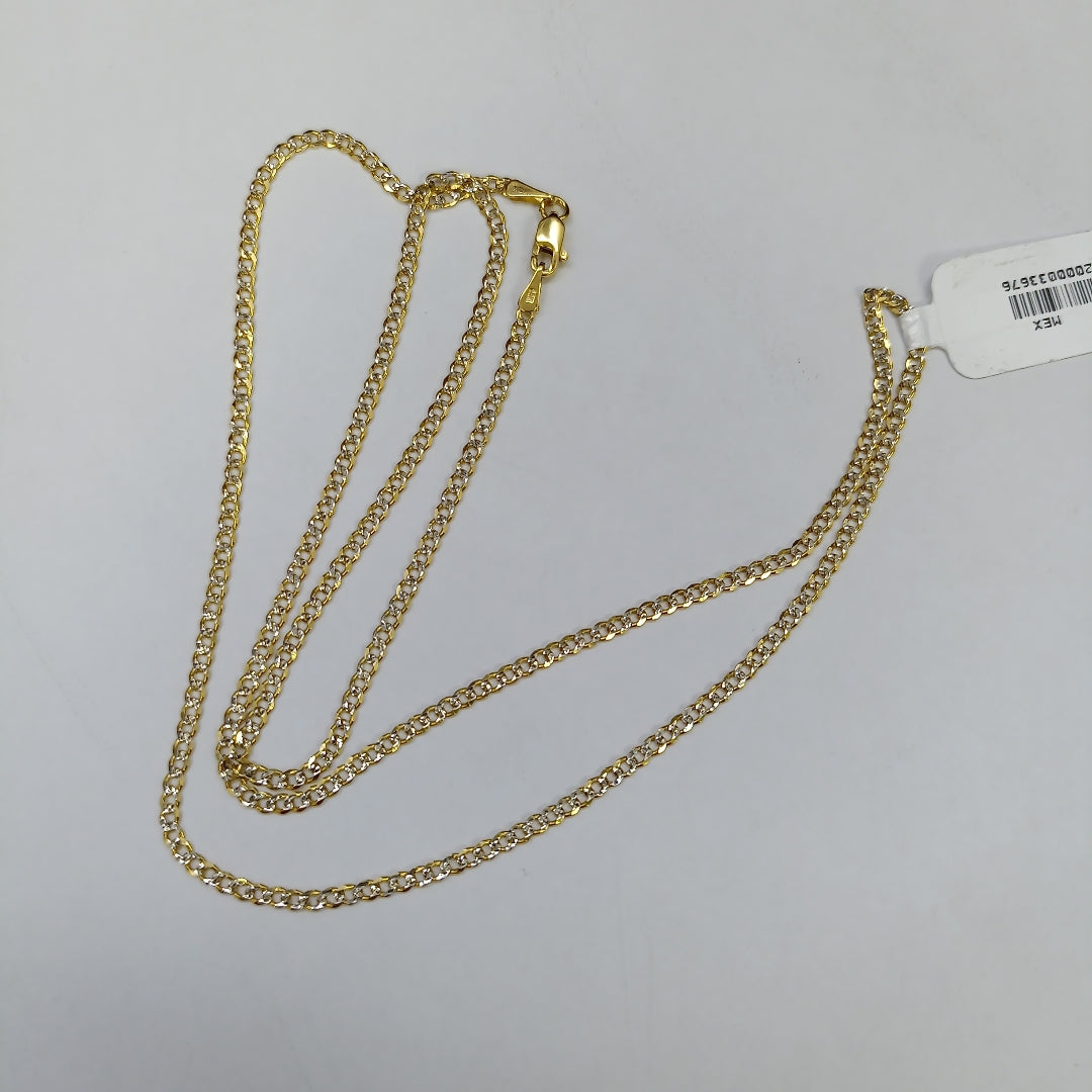 CADENAS BARBADA DIAMANTADA ORO 14K 60 CM 6.1 GR (NUEVO)