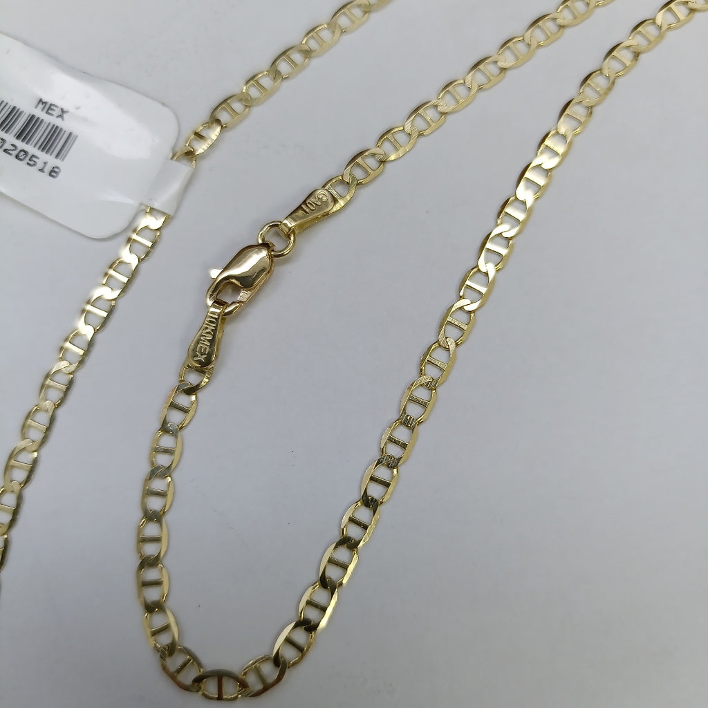 CADENAS TEJIDO GUCHI ORO 10K 55 CM 4.2 GR (NUEVO)