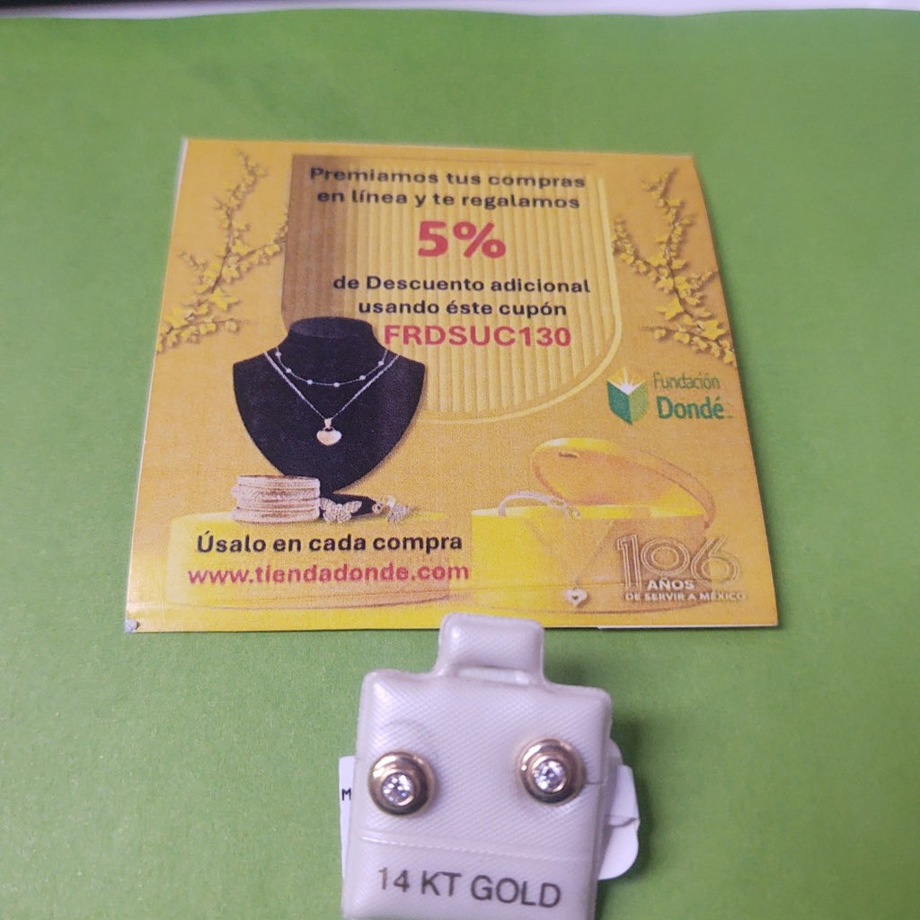BROQUELES ORO 14K 1.2 (NUEVO)