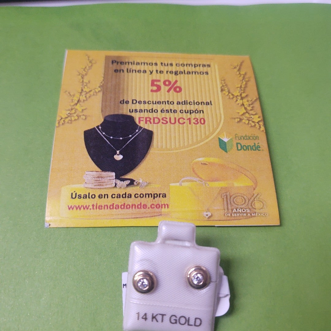 BROQUELES ORO 14K 1.2 (NUEVO)