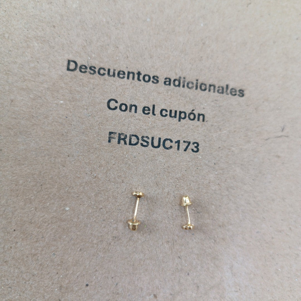 BROQUELES PAR ORO 14 K 0.3 GRMS (SEMINUEVO)