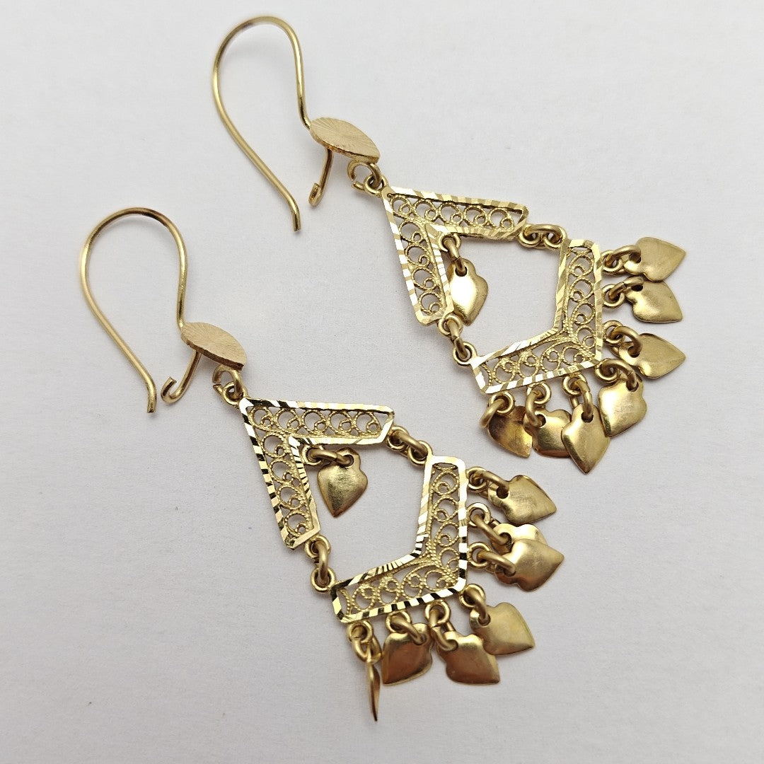 ARETES PAR ORO 14 K 5,30 GRMS (SEMINUEVO)