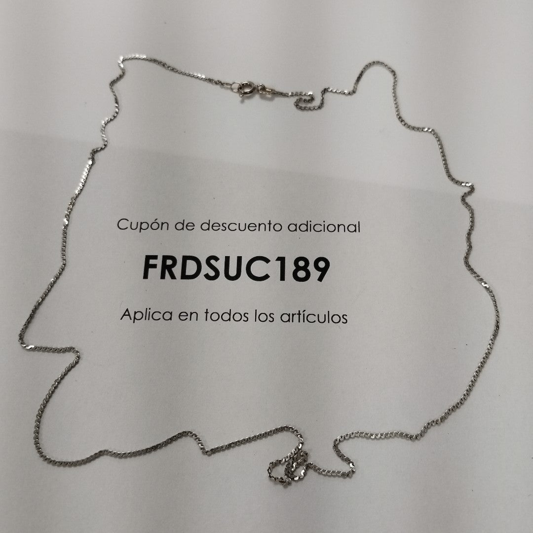 CADENA ORO BLANCO 8 K 2.6 GRMS (SEMINUEVO)