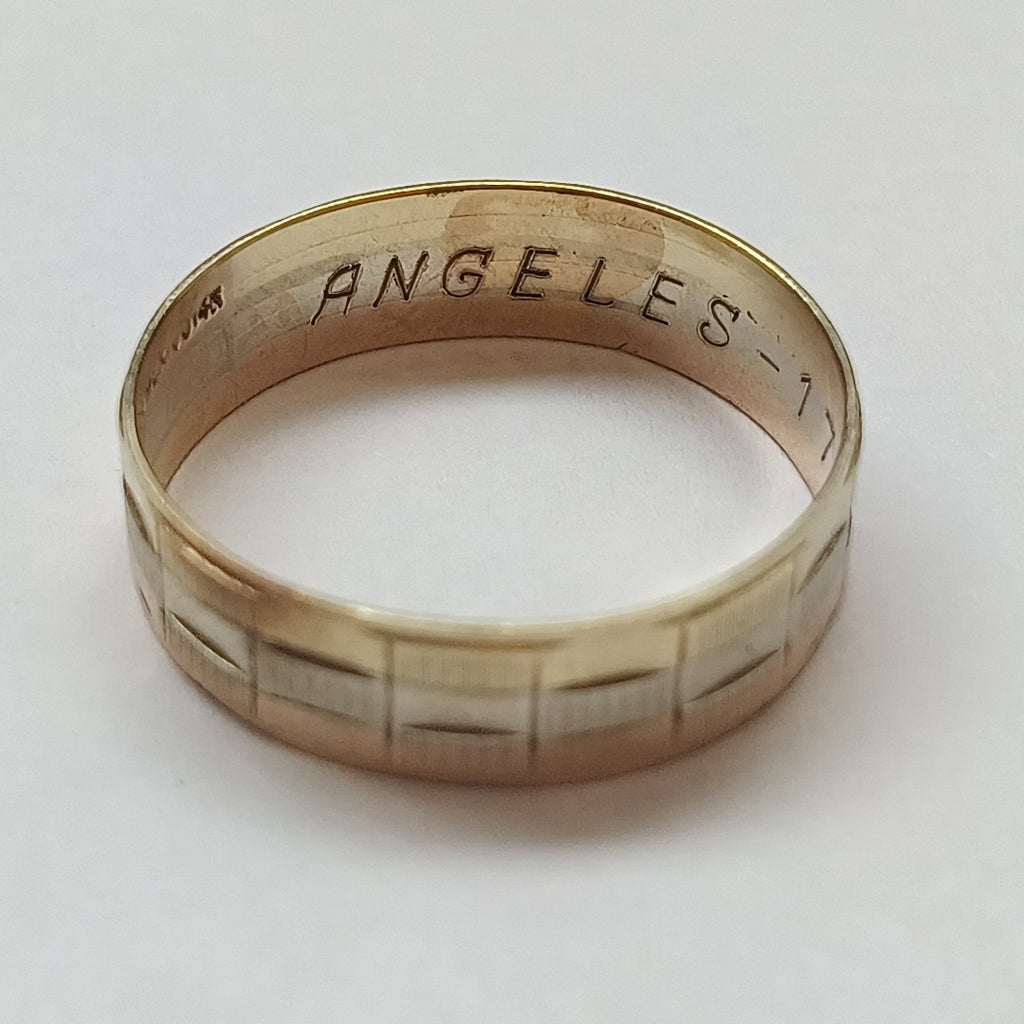 ARGOLLA ORO, ORO COMBINADO 14 K 2.4 GRMS (SEMINUEVO)
