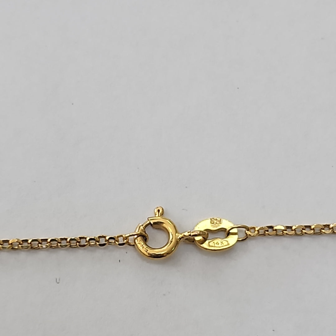 CADENA, CRUZ ORO 14 K 2.7 GRMS (SEMINUEVO)