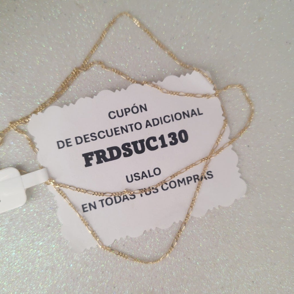 CADENAS TEJIDO 3X1 ORO 14K 55 CM 2.6 GR (NUEVO)