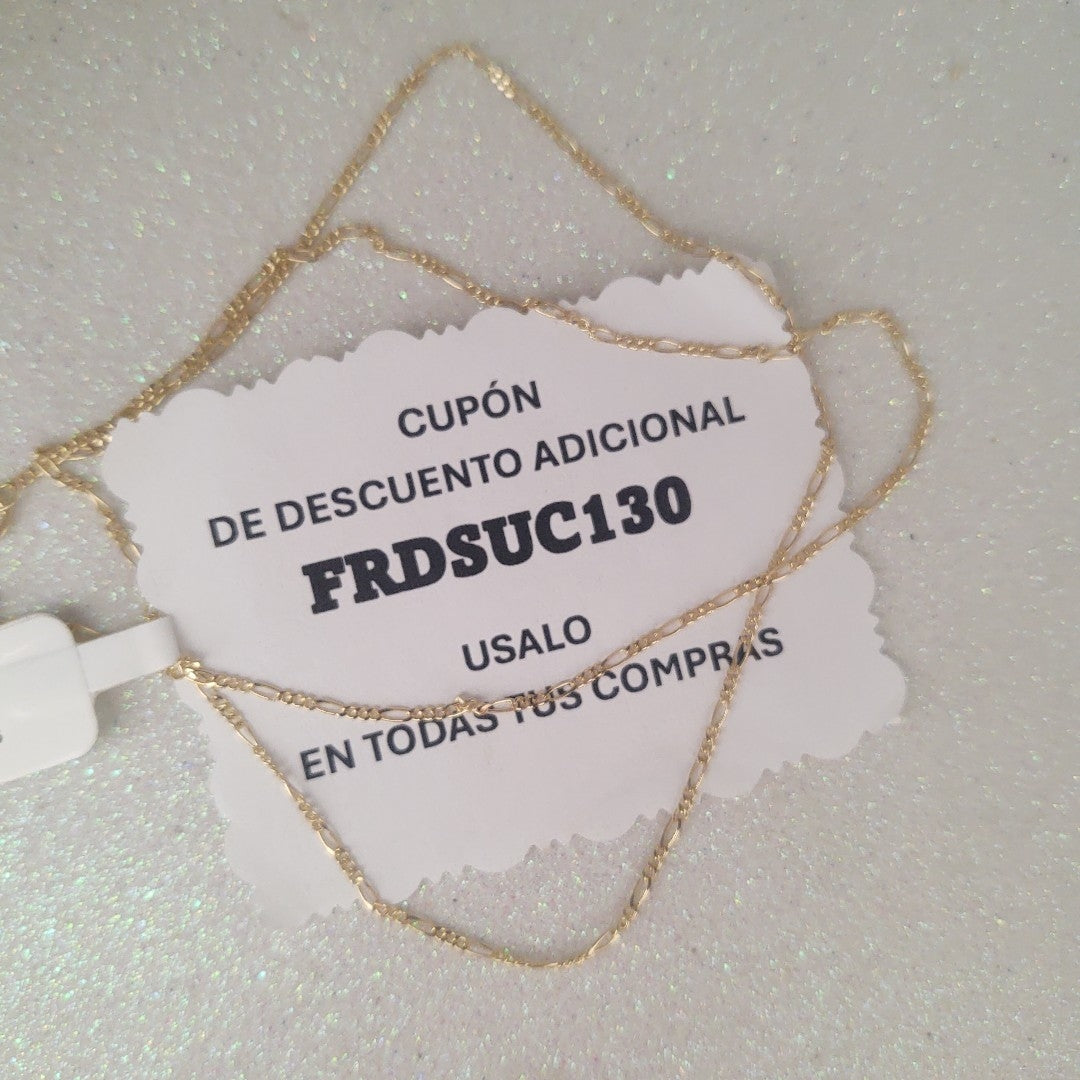 CADENAS TEJIDO 3X1 ORO 14K 55 CM 2.6 GR (NUEVO)