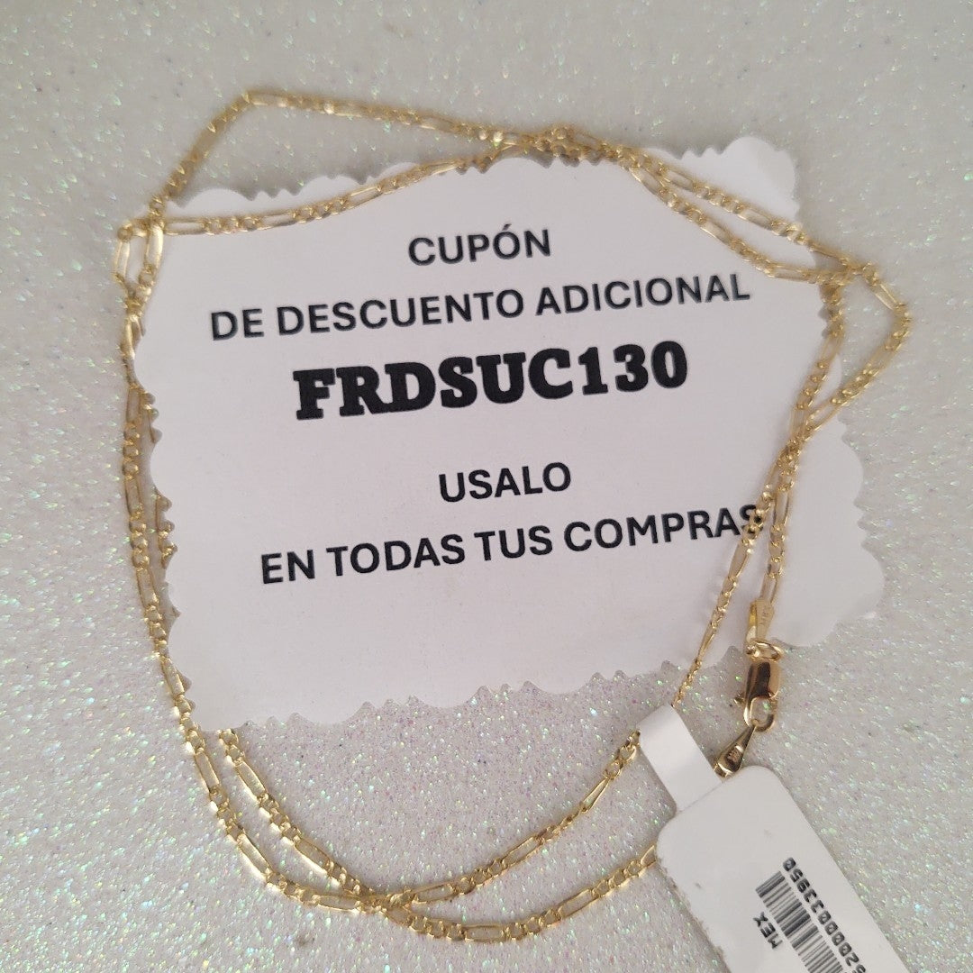 CADENAS 3X1 ORO 14K 55 CM 3.7 GR (NUEVO)