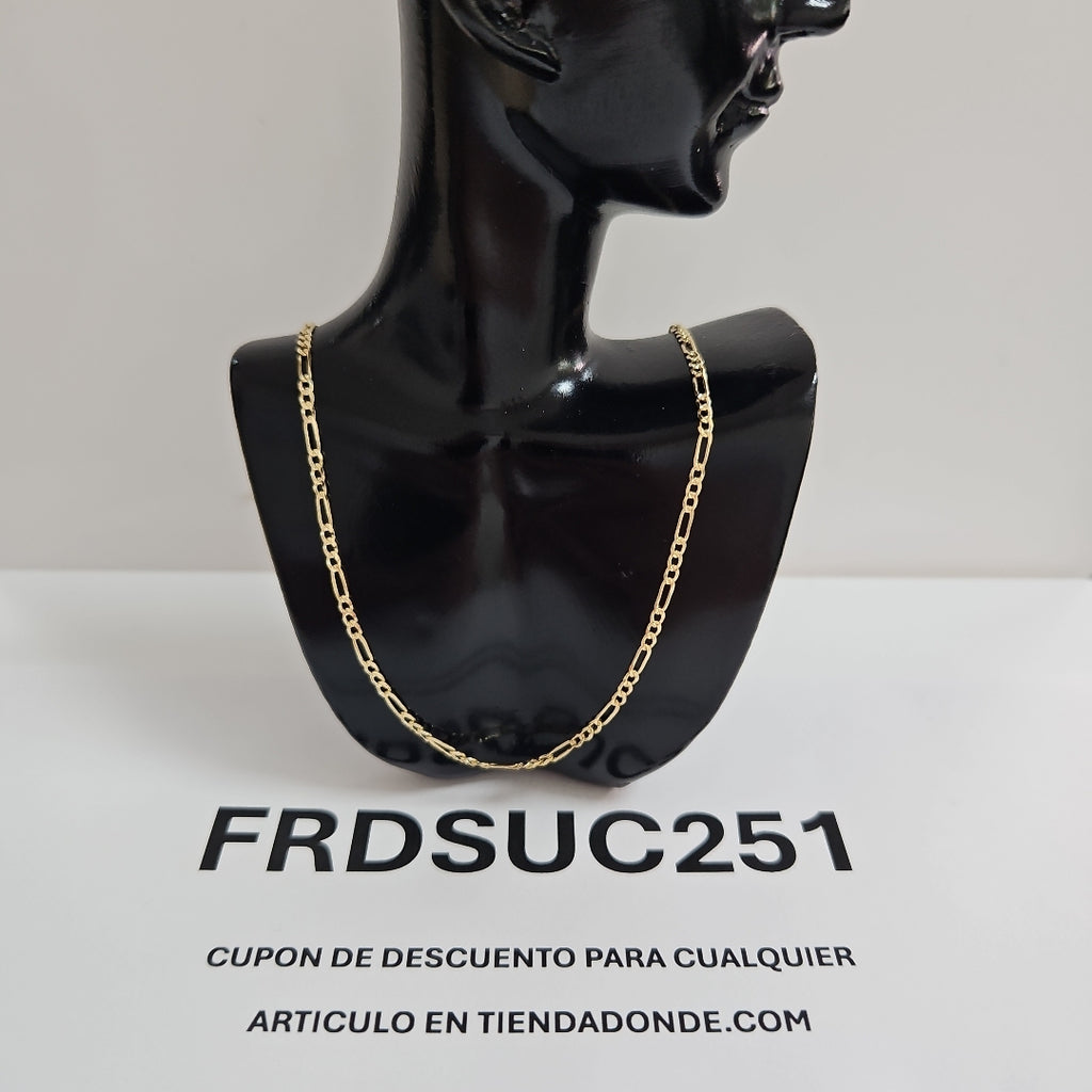 CADENAS 3X1 ORO 14K 55 CM 4 GR (NUEVO)
