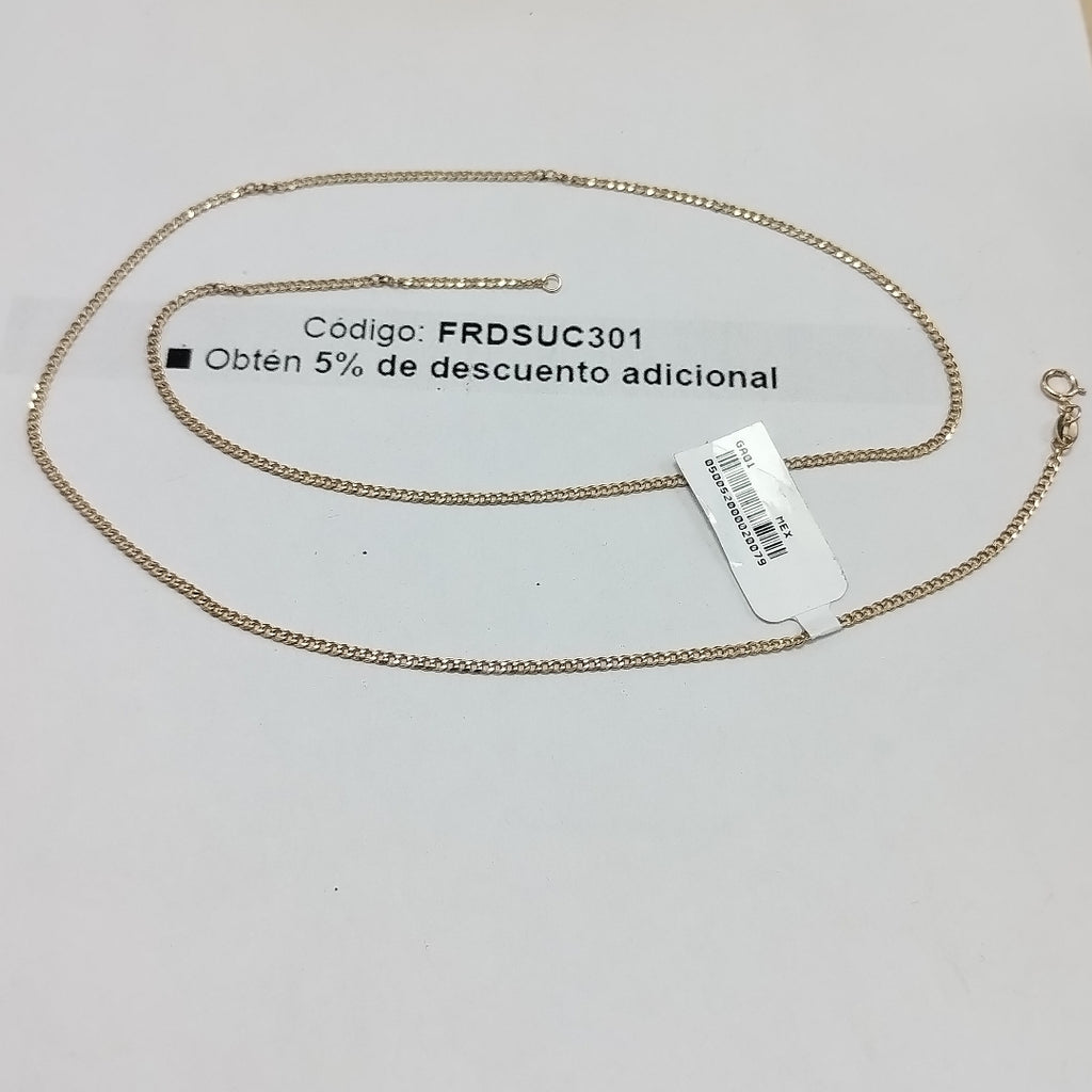 CADENAS TEJIDO BARBADA ORO 10K 60 CM 4.2 GR (NUEVO)