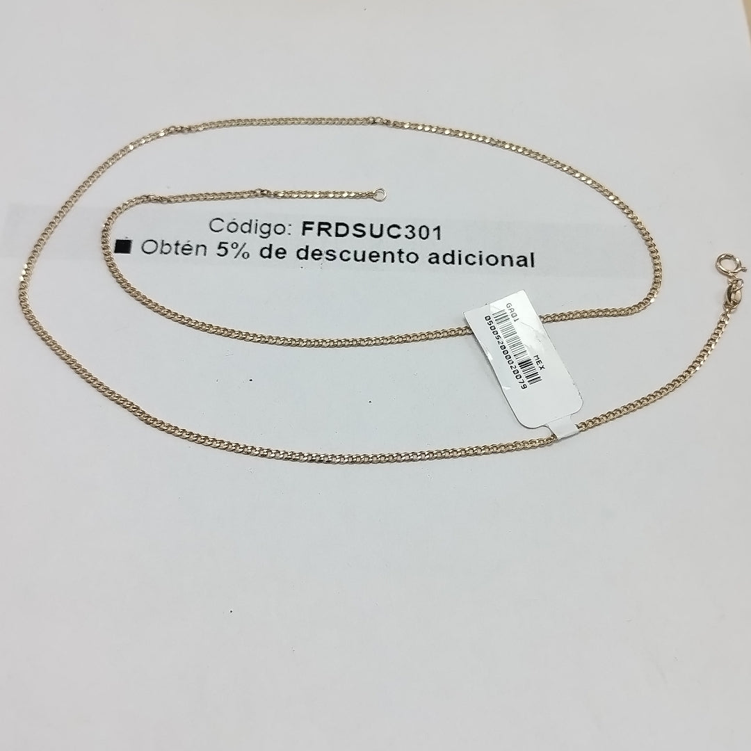 CADENAS TEJIDO BARBADA ORO 10K 60 CM 4.2 GR (NUEVO)