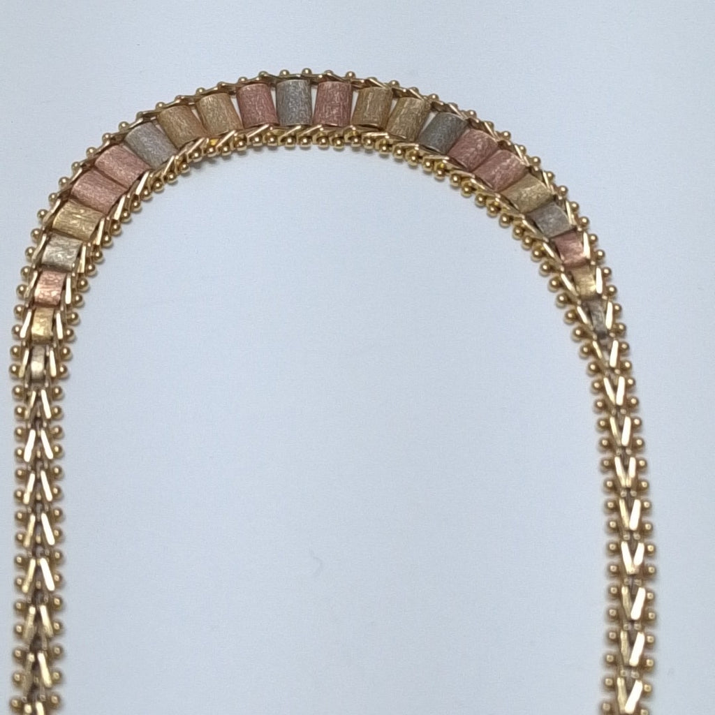 PULSERA ORO COMBINADO 14 K 8.2 GRMS (SEMINUEVO)
