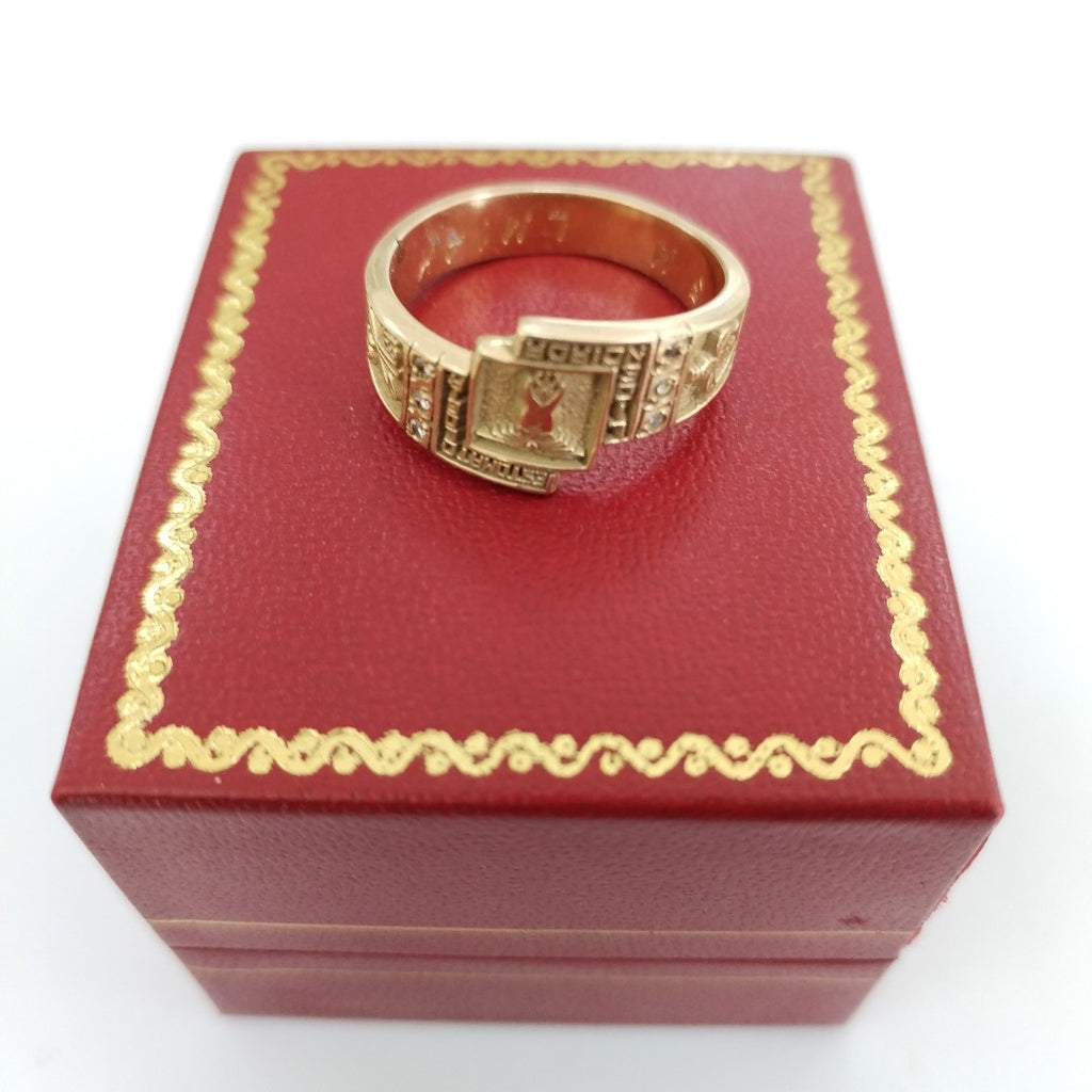 ANILLO DE GRADUACIÓN ORO 14 K 6.1 GRMS (SEMINUEVO)