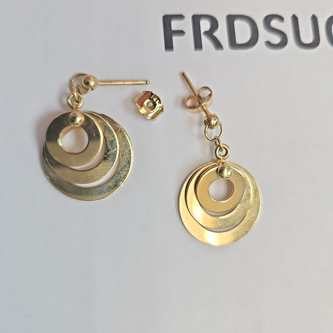 BROQUELES PAR ORO 14 K 5.8 GRMS (SEMINUEVO)