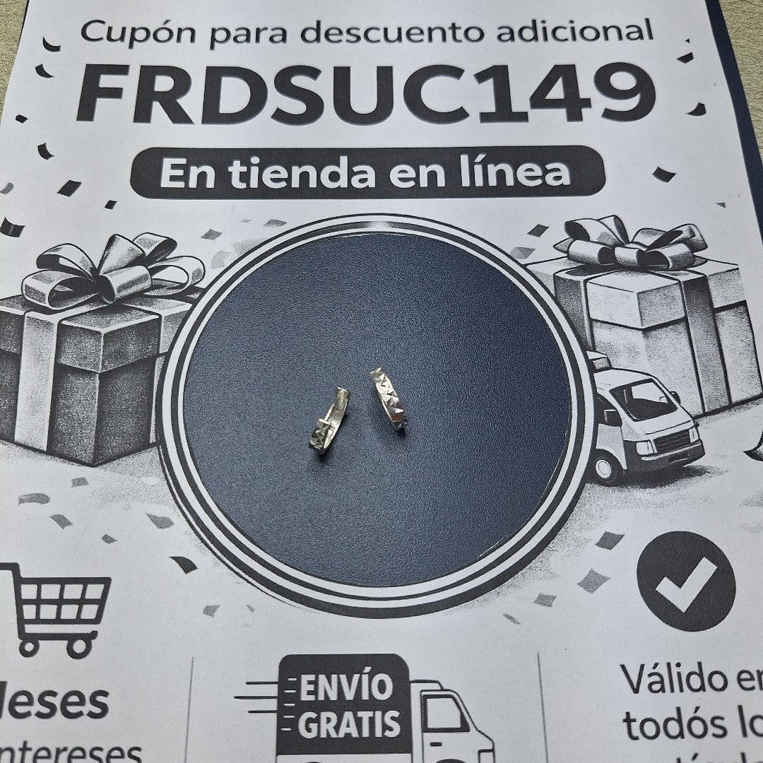 ARRACADAS LABRADAS PLATA .925 3.3 GR (NUEVO)