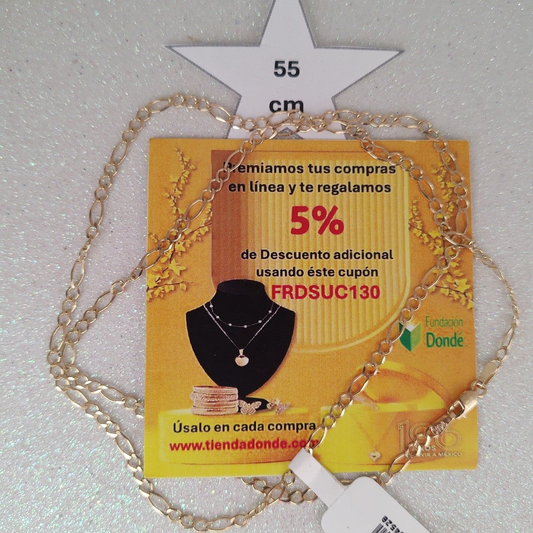 CADENAS 3X1 ORO 14K 55 CM 5.1 GR (NUEVO)