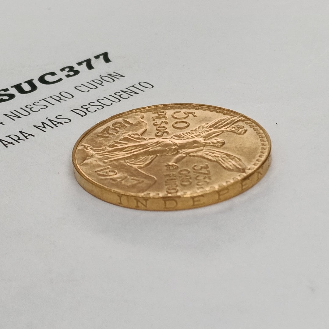 K1 41,60 GRMS 21 K IDENTIFICACIÓN MONEDA NOMINATIVA MONEDAS PESOS 50 PESOS (SEMINUEVO)