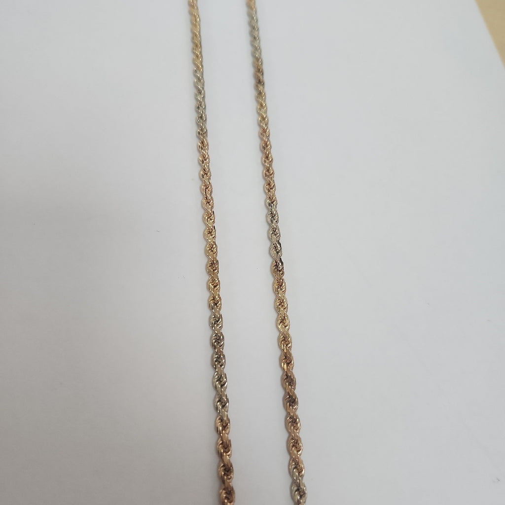 CADENA ORO COMBINADO 14 K 9,20 GRMS (SEMINUEVO)