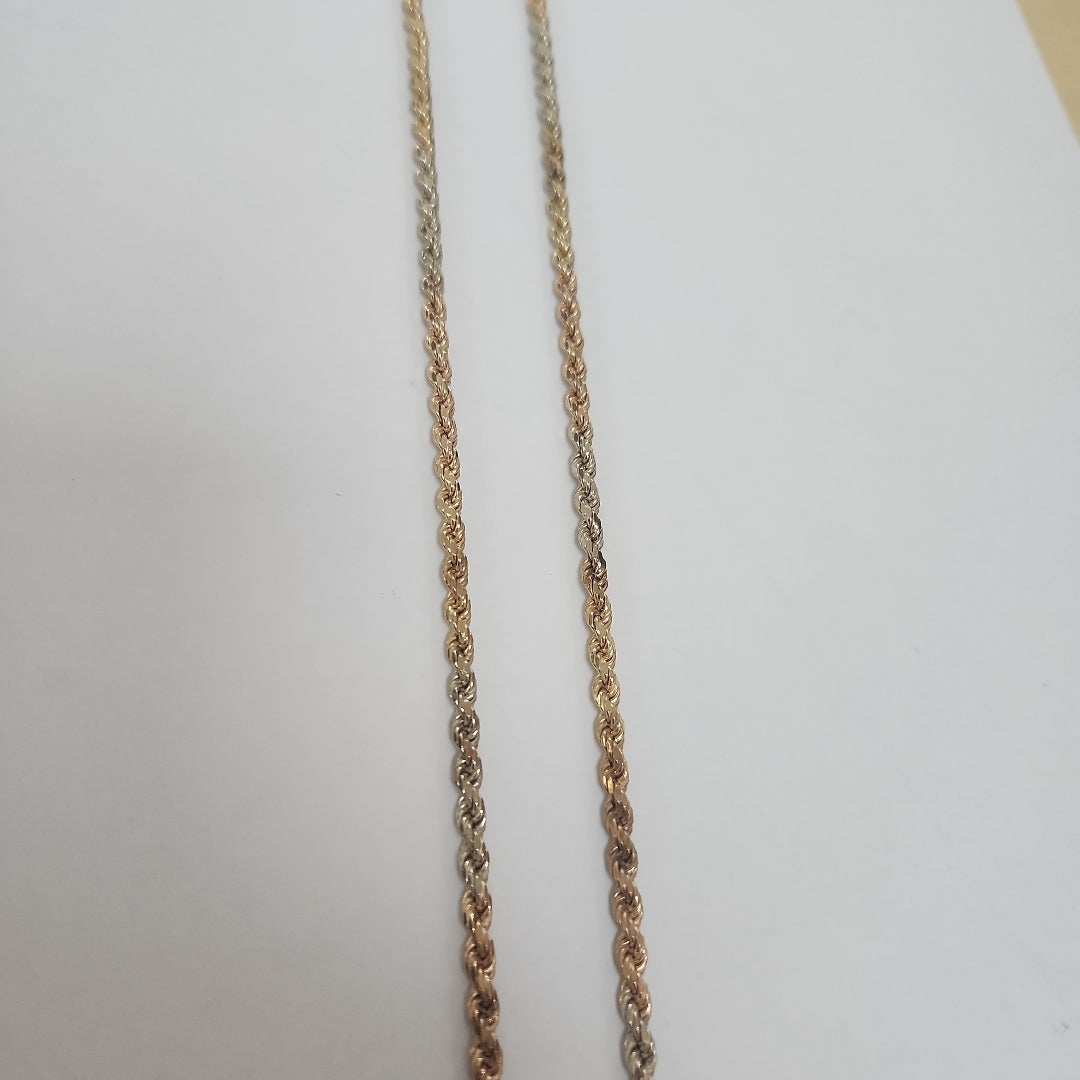 CADENA ORO COMBINADO 14 K 9,20 GRMS (SEMINUEVO)