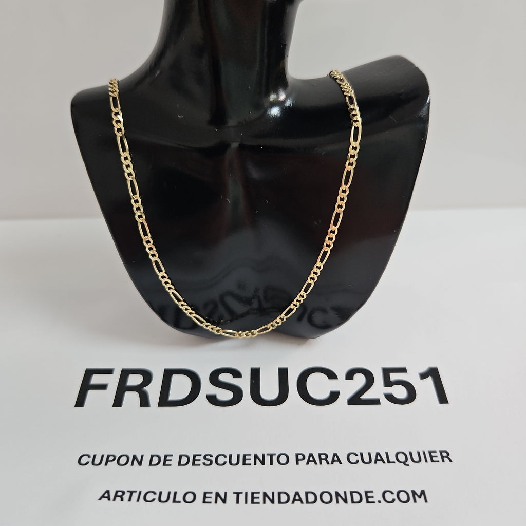 CADENAS TEJIDO 3X1 ORO 10K 55 CM 3.2 GR (NUEVO)